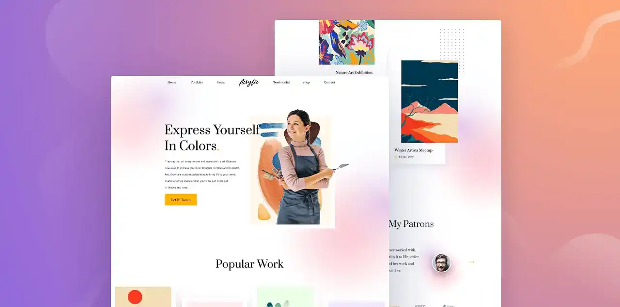 اهمیت طراحی سایت هنری برای هنرمندان